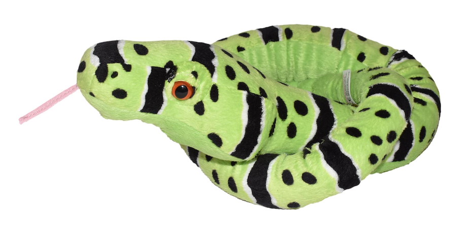 Plüsch Grüne Felsenrasselschlange Snakess 137 cm