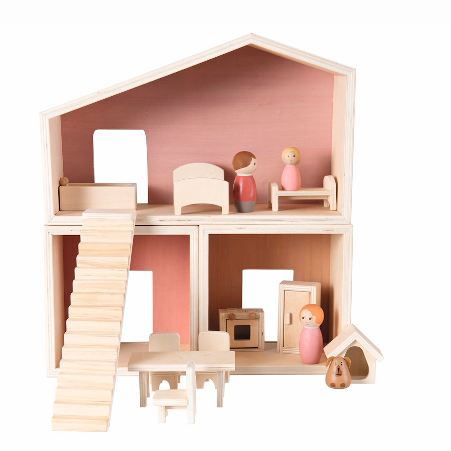 Puppenhaus komplett aus Holz