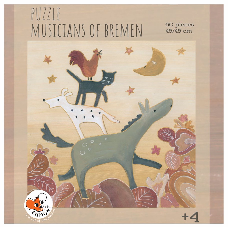 Puzzle Bremer Musikanten 60 Teile aus Karton