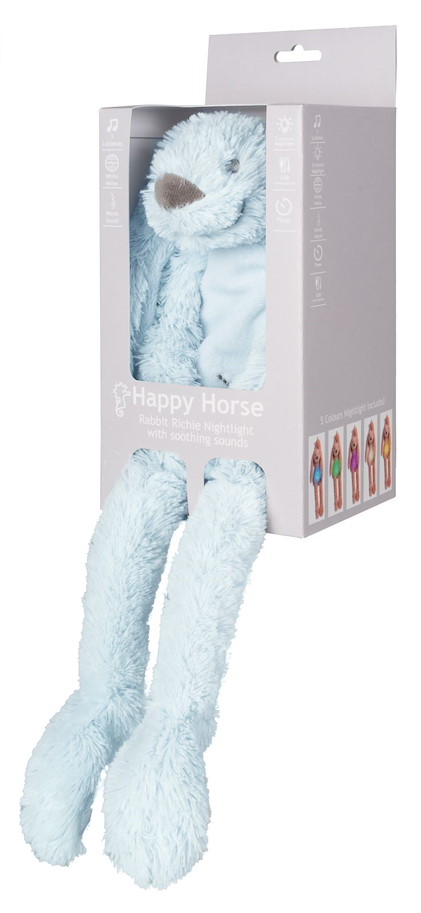 Nachtlicht Hase Richie blau mit Sound
