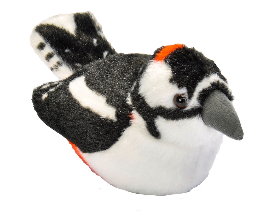 Plüsch Buntspecht singend RSPB Birds 18 cm mit echten Vogelstimmen