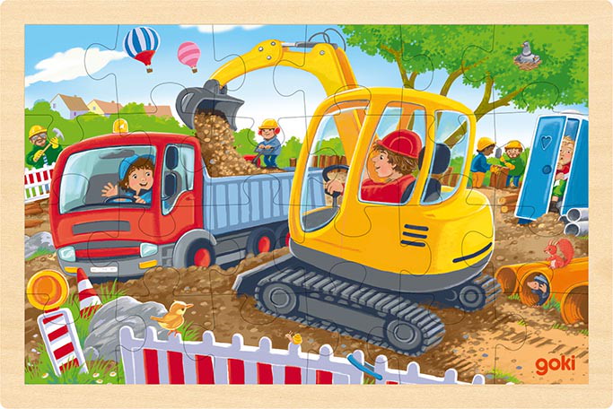 Einlegepuzzle Bagger 24 Teile