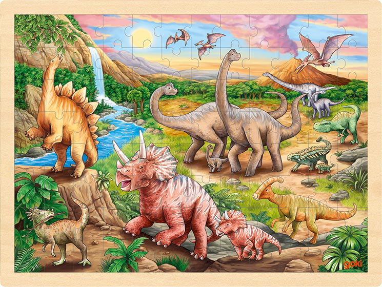 Einlegepuzzle Dinosaurierwanderung 96 Teile