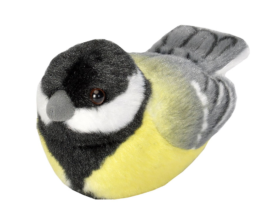 Plüsch Kohlmeise singend RSPB Birds 18 cm mit echten Vogelstimmen