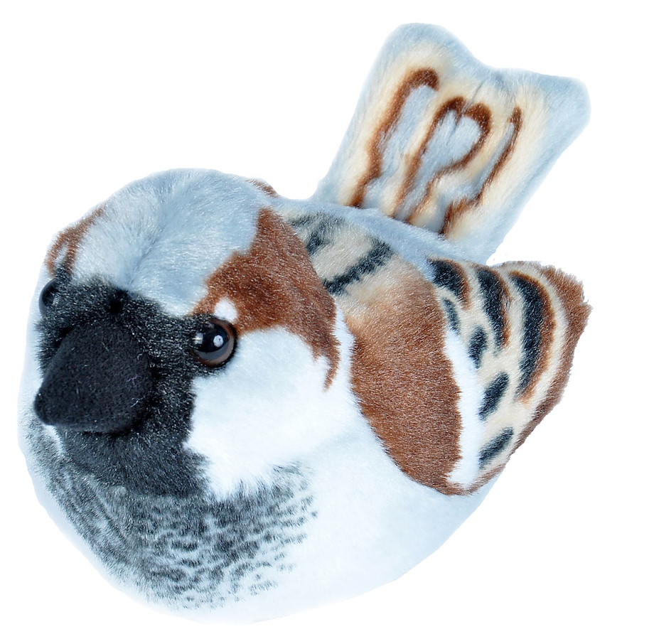 Plüsch Sperling mit Stimme RSPB Birds 18 cm mit echten Vogelstimmen