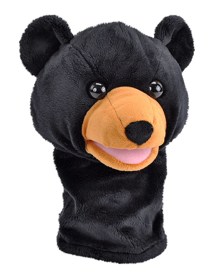 Plüsch Handpuppe Schwarzbär mit Sound Wild Call Puppet 30 cm