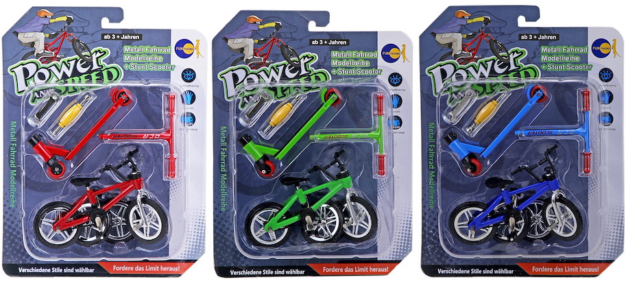 Fingerbike + Stunt Scooter - Metall / Die Cast