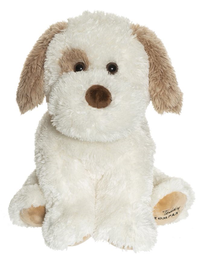 Plüsch Hund Selma creme/braun