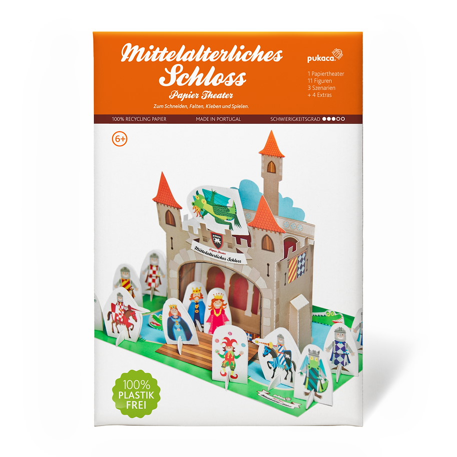 Ritter-Schloss Papierspielzeugset