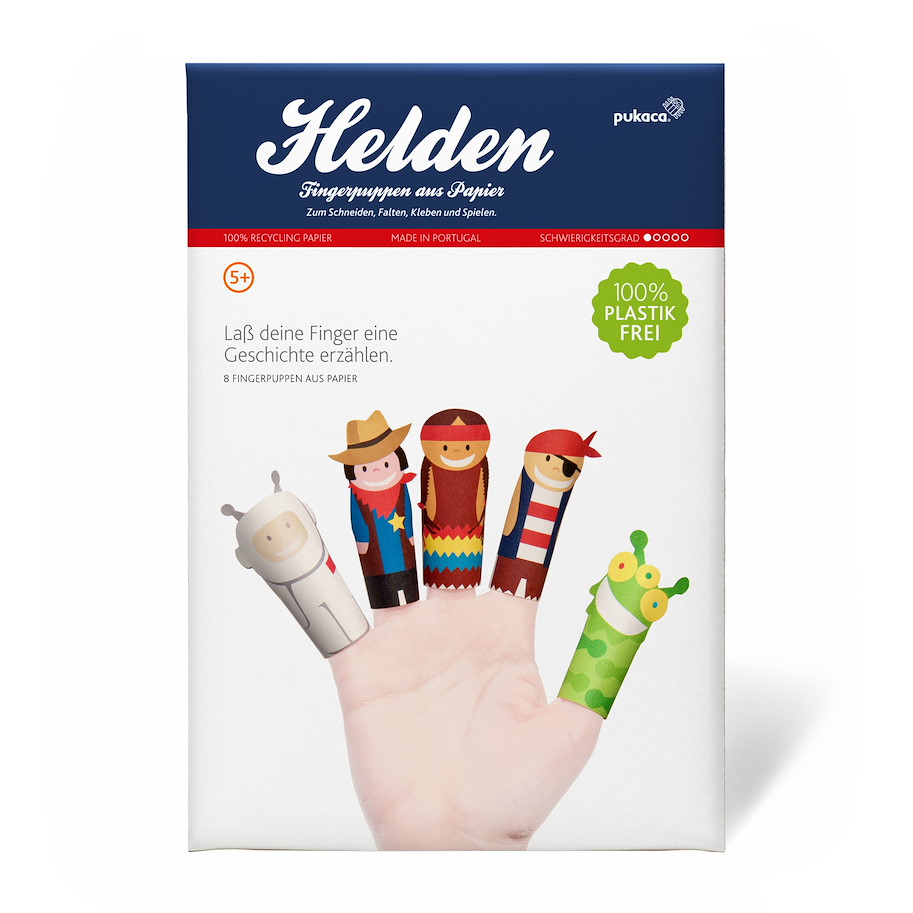 Papierfingerpuppenset 8 Helden