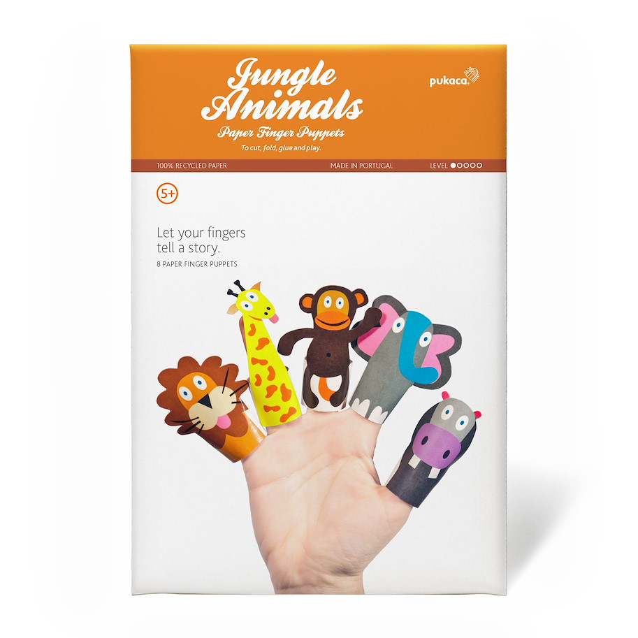 Papierfingerpuppenset 8 Dschungeltiere