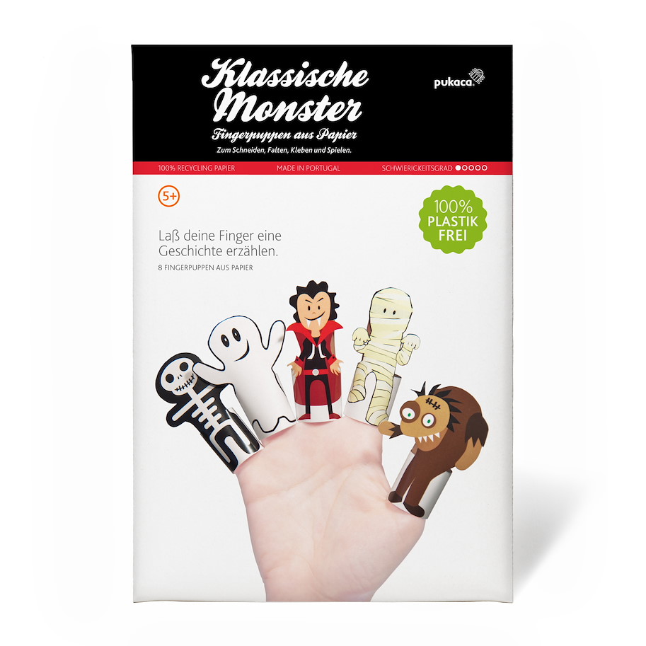 Papierfingerpuppenset 8 Monster