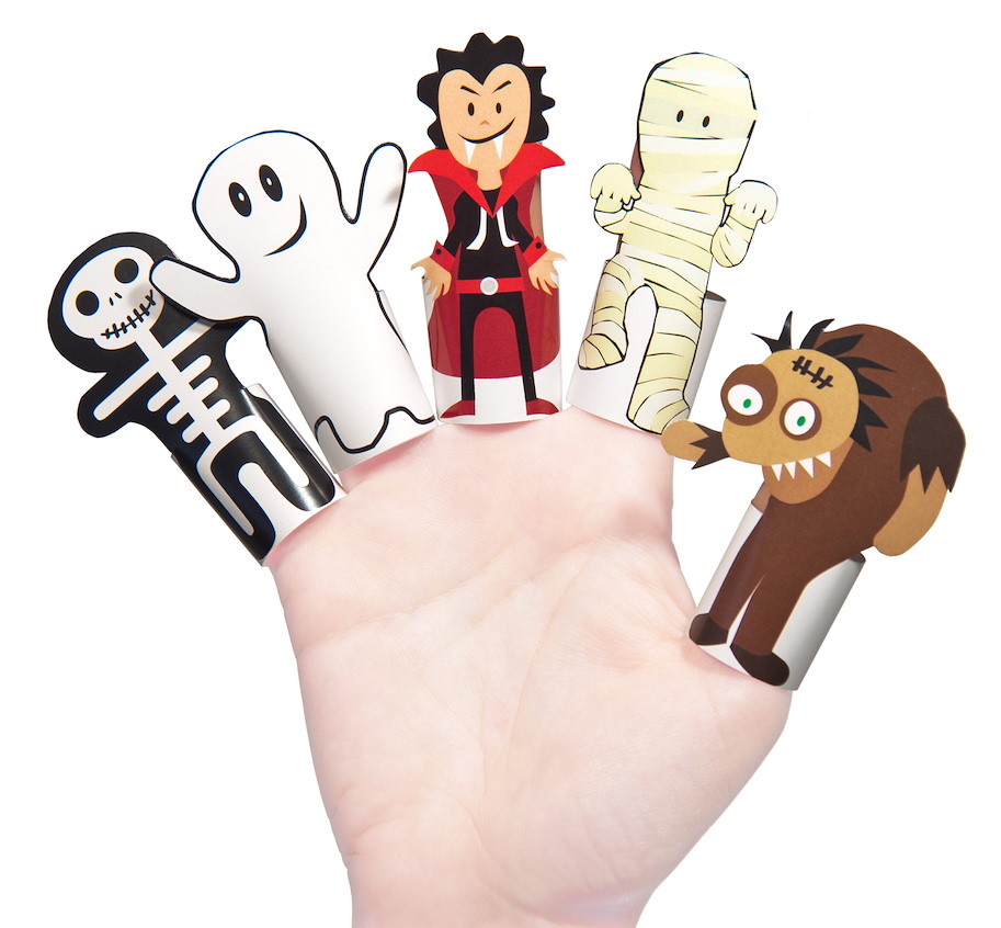 Papierfingerpuppenset 8 Monster