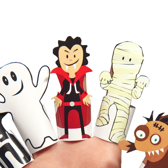 Papierfingerpuppenset 8 Monster