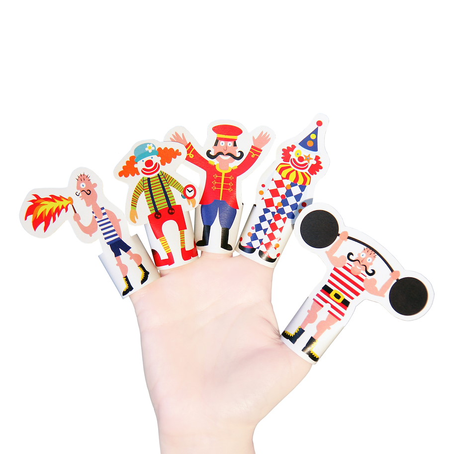 Papierfingerpuppenset 8 Zirkus