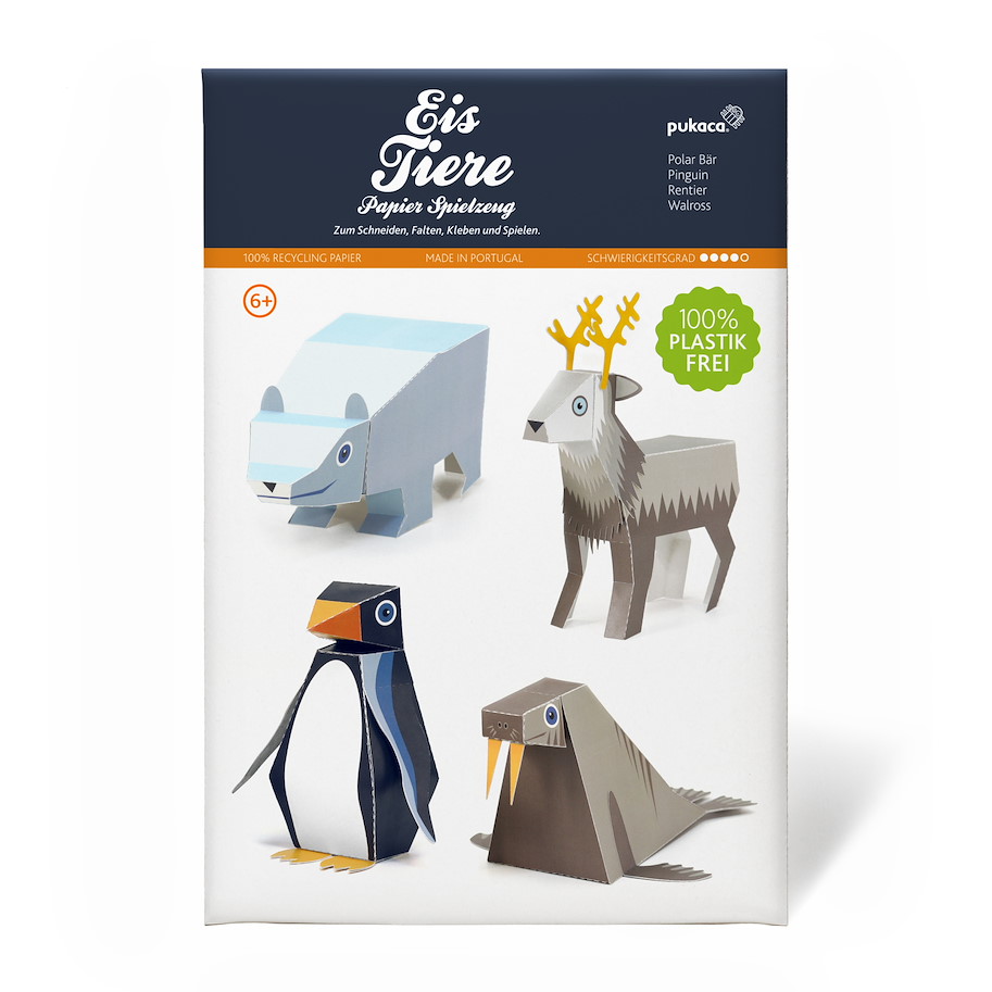 Papierspielzeugset 4 Polartiere