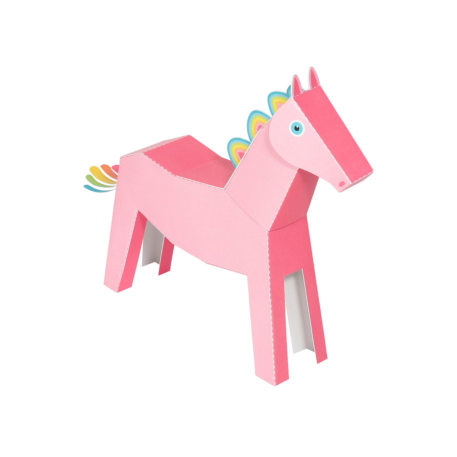 Einhorn pink Papierspielzeug