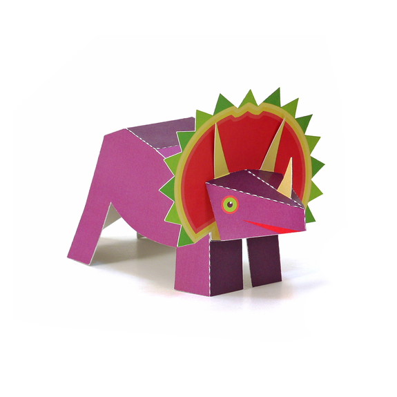 Maxi Triceratops Papierspielzeug