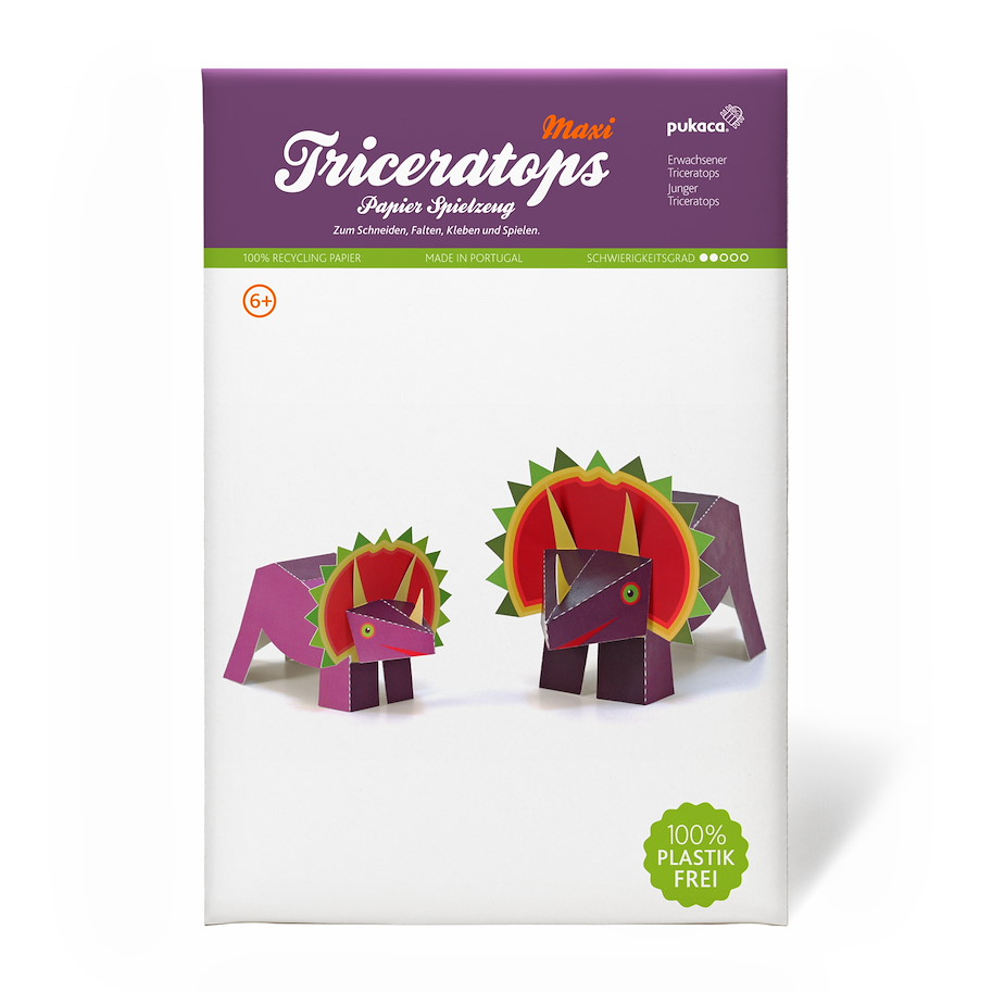 Maxi Triceratops Papierspielzeug