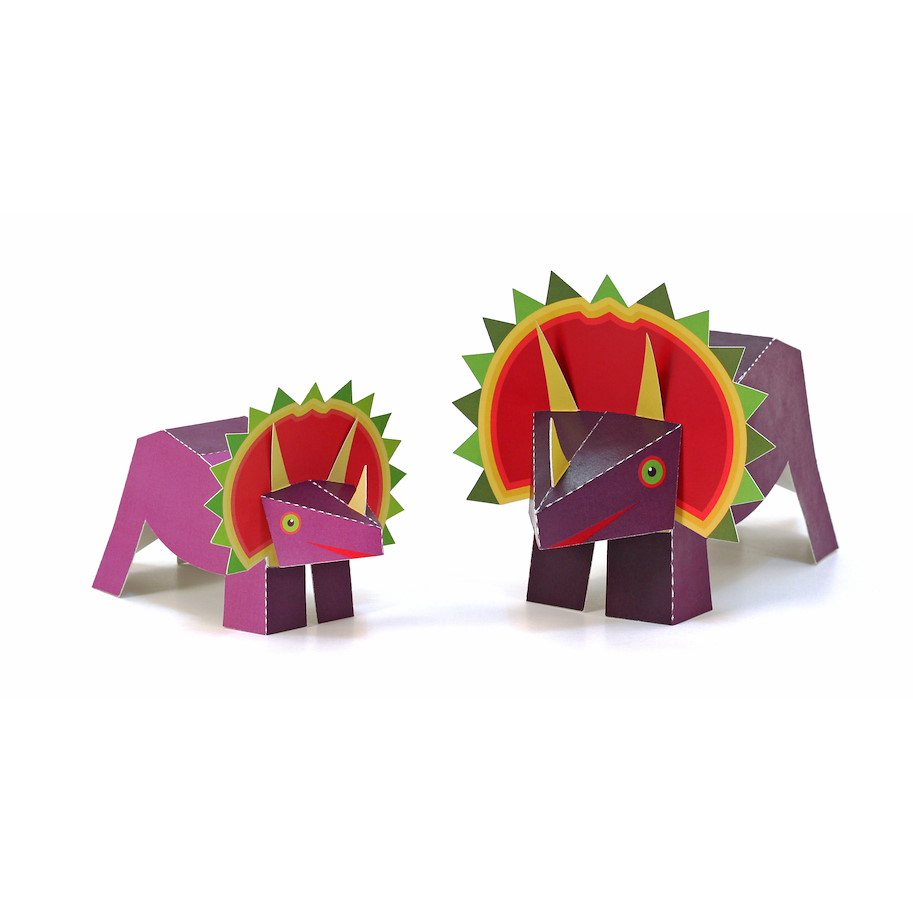 Maxi Triceratops Papierspielzeug