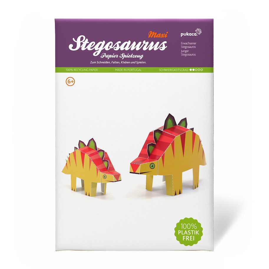 Maxi Stegosaurus Papierspielzeug
