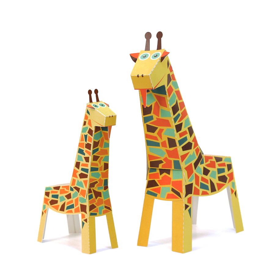 Maxi Giraffen Papierspielzeug