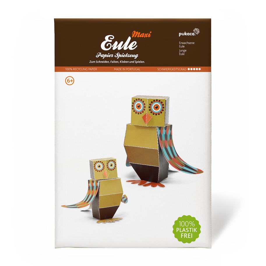 Maxi Eulen Papierspielzeug