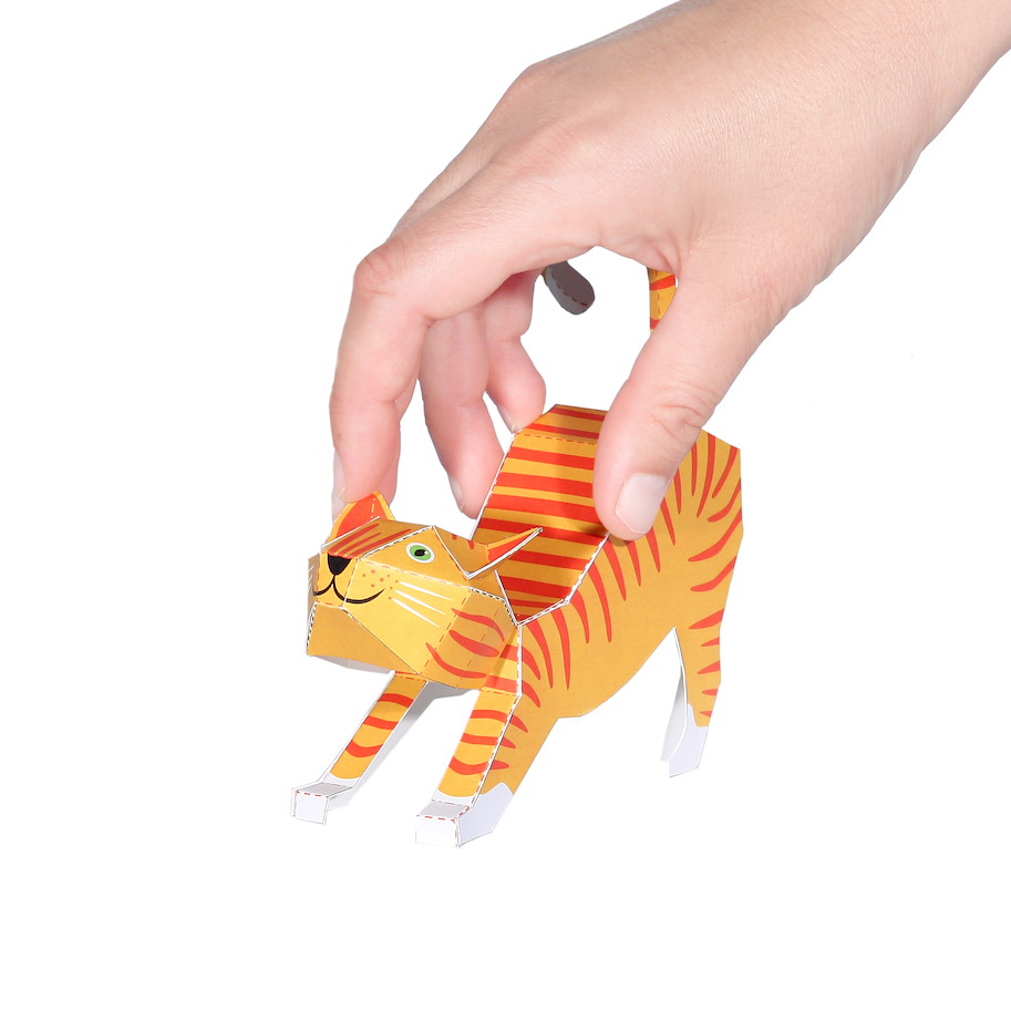 Papierspielzeugset 4 Katzen