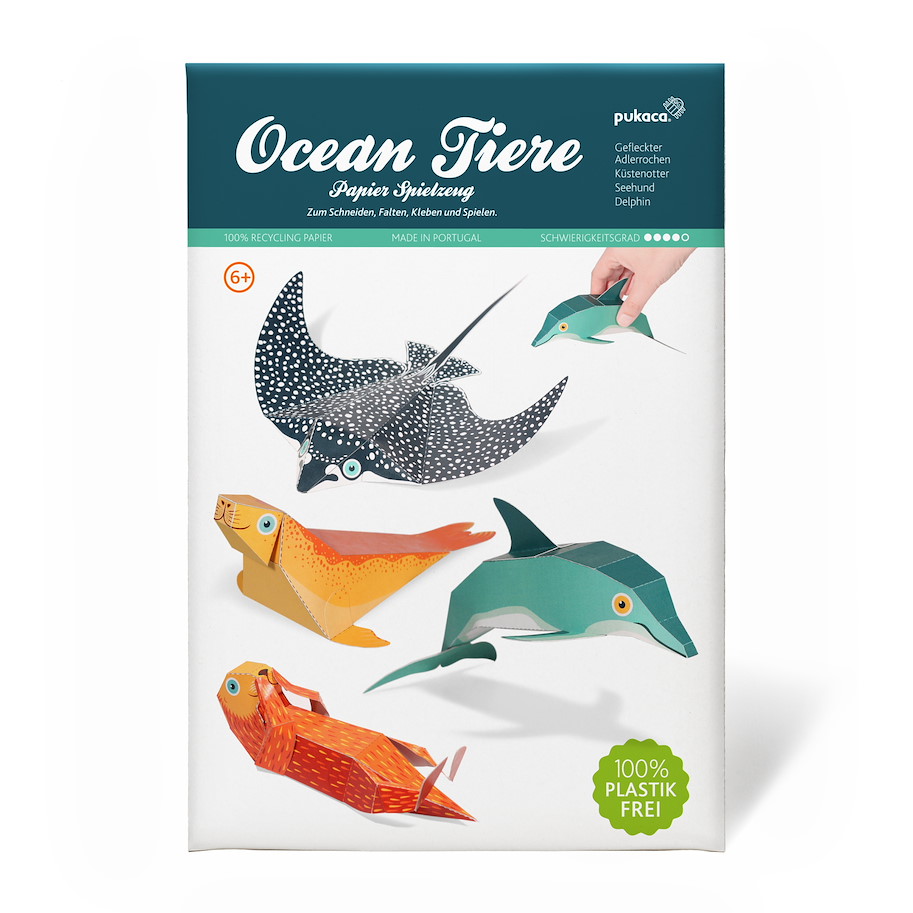 Papierspielzeugset 4 Meerestiere