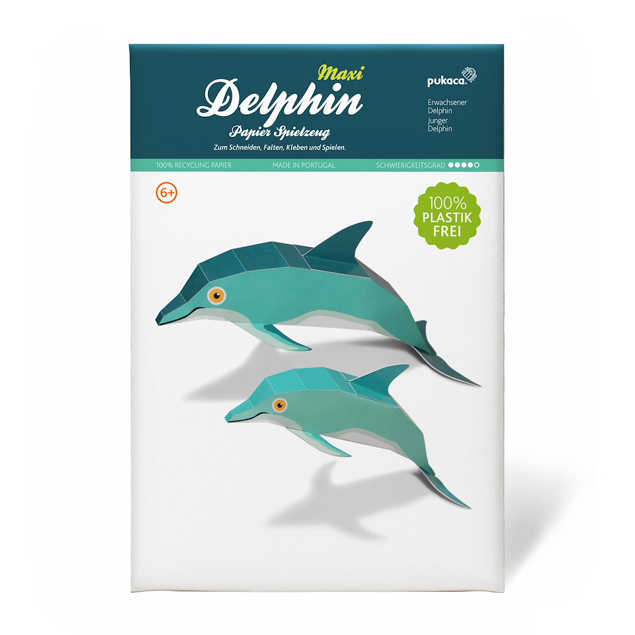 Maxi Delphin Papierspielzeug