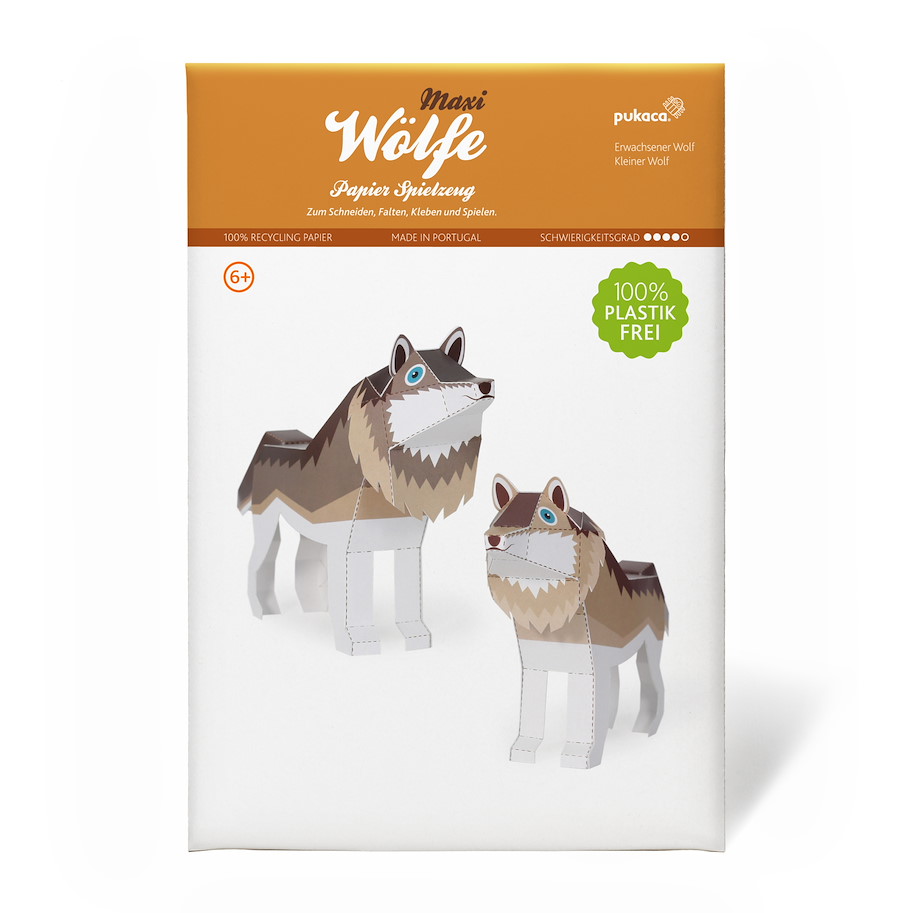 Maxi Wolf Papierspielzeug