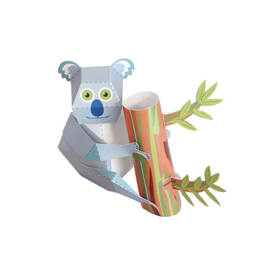 Papierspielzeugset 4 australische Tiere