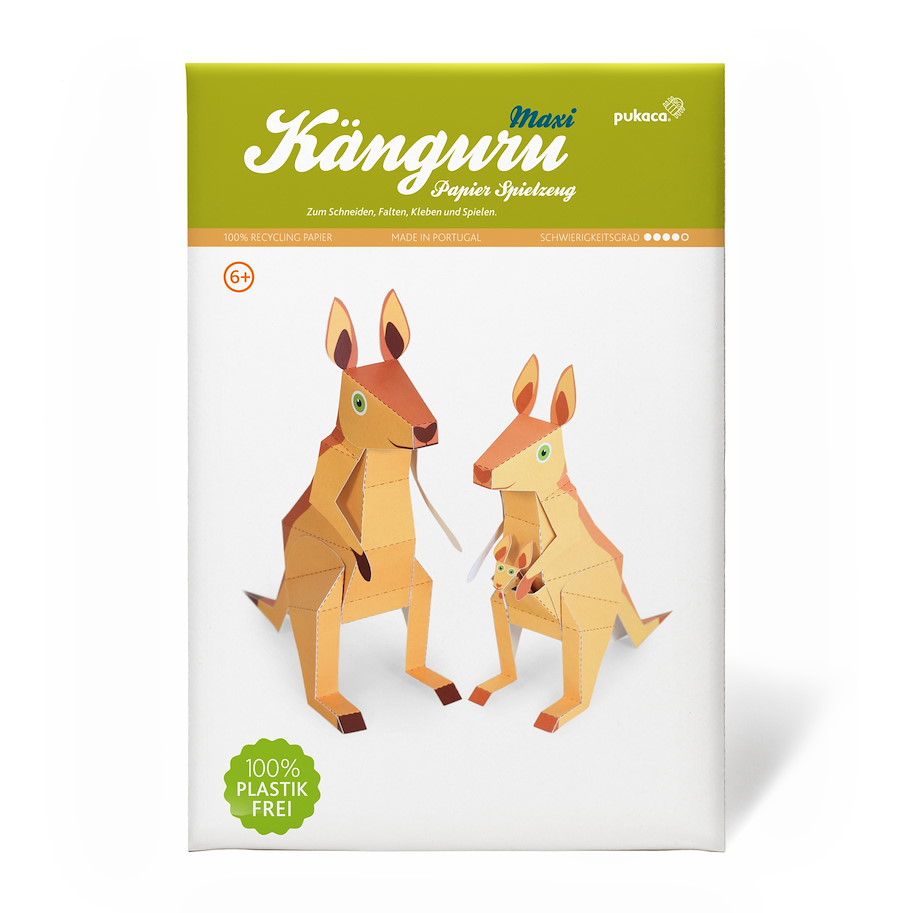Maxi Känguruh Papierspielzeug