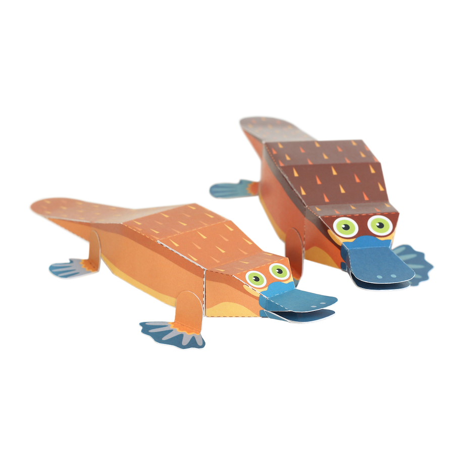 Maxi Schnabeltier Papierspielzeug
