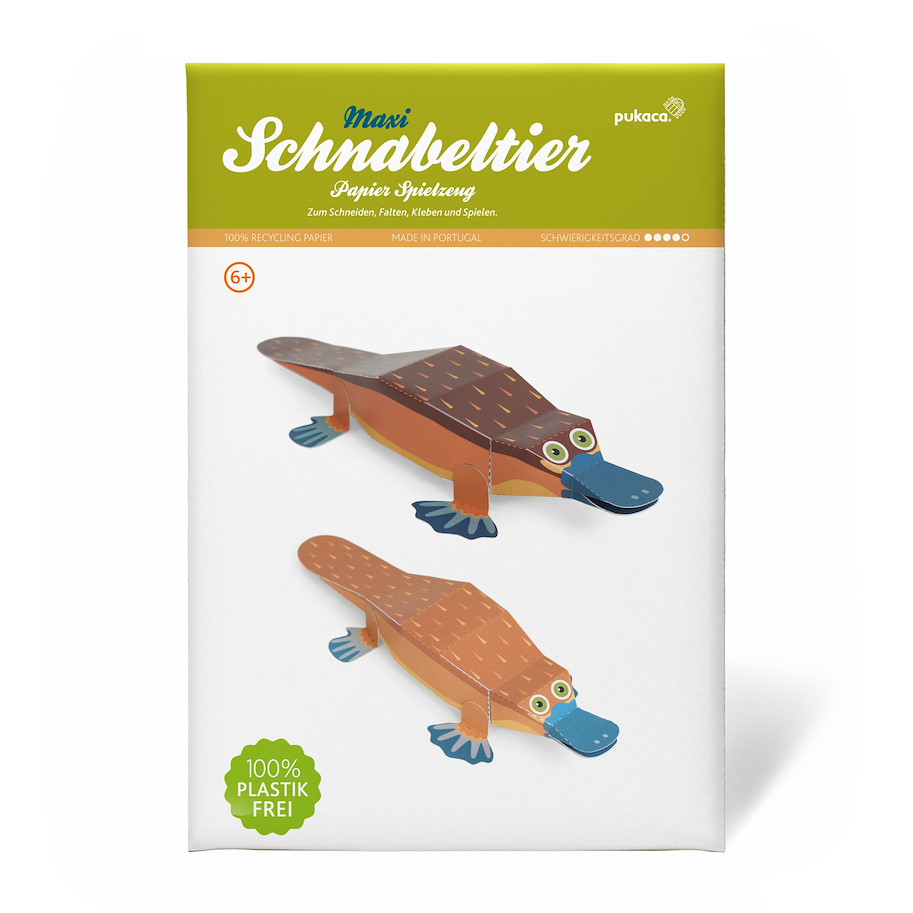 Maxi Schnabeltier Papierspielzeug
