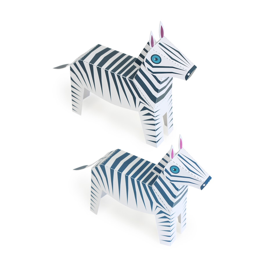 Maxi Zebra Papierspielzeug