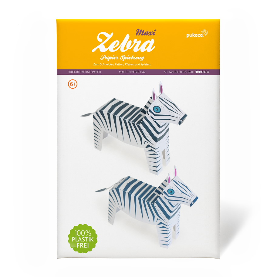 Maxi Zebra Papierspielzeug