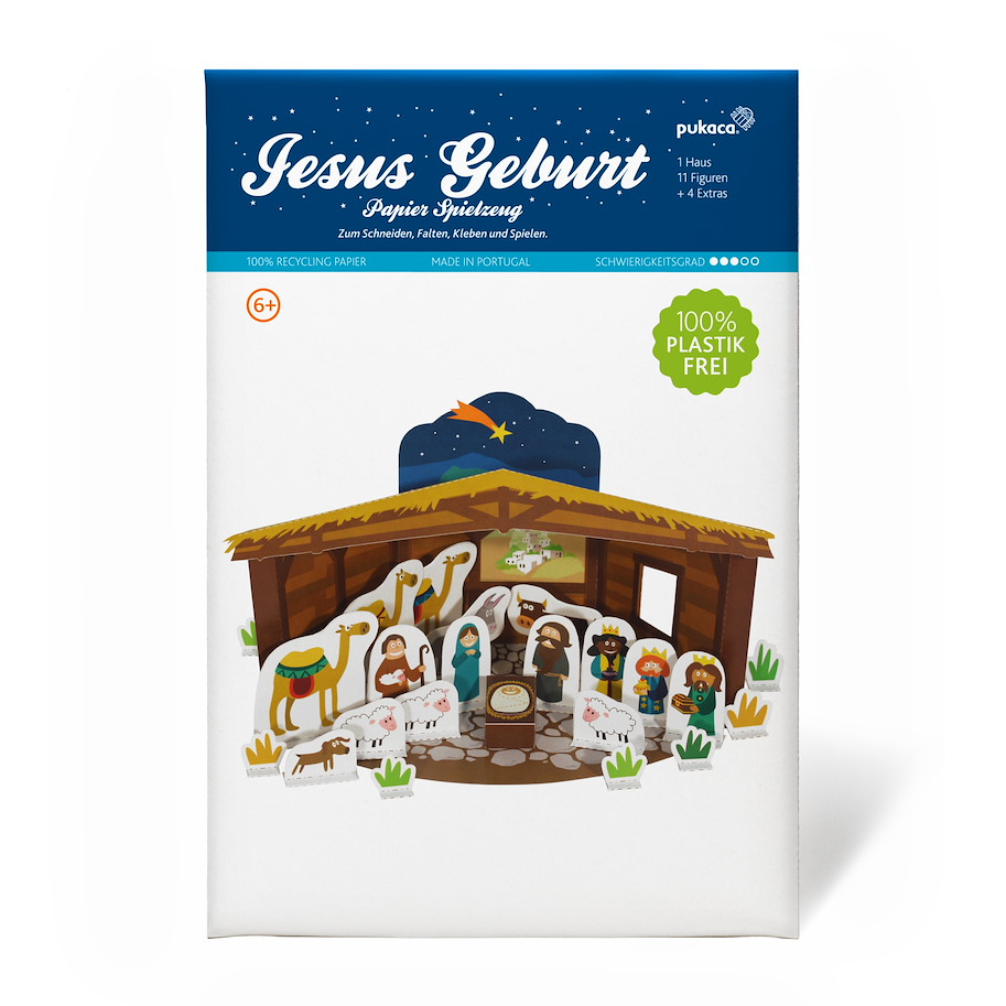 Krippe Papierspielzeugset