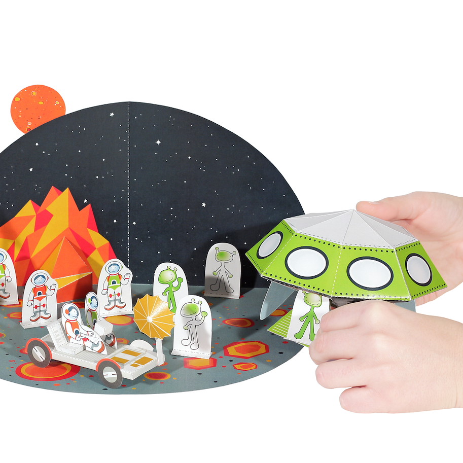 Weltraum Papierspielzeugset