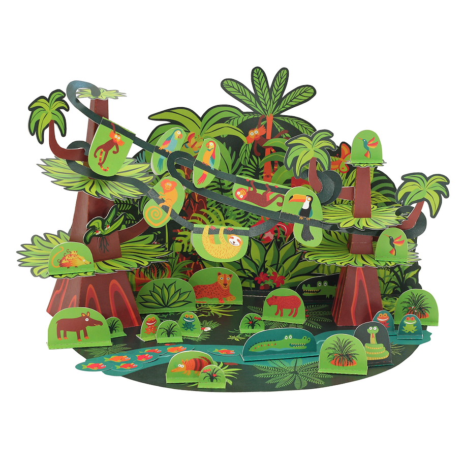 Tropenwald Papierspielzeugset