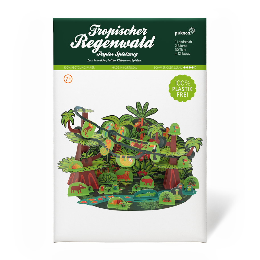 Tropenwald Papierspielzeugset