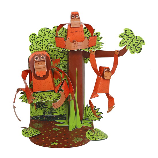 Orangutan Papierspielzeugset