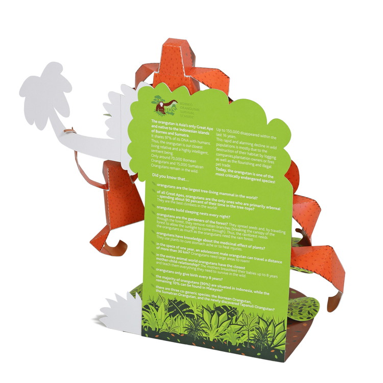 Orangutan Papierspielzeugset