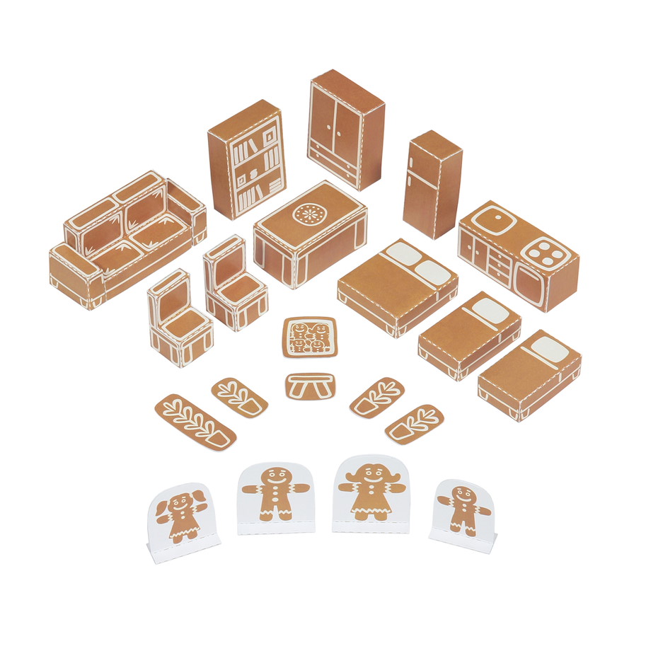 Lebkuchen-Haus Papierspielzeugset