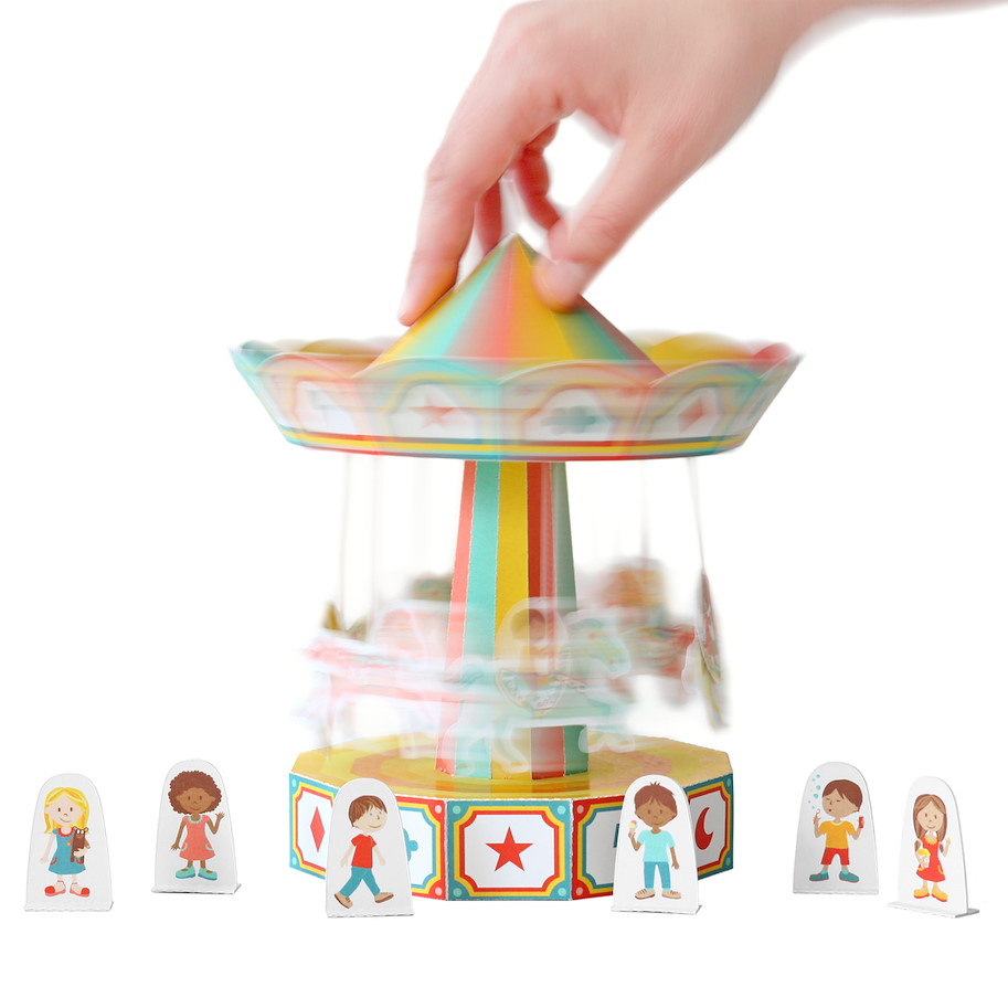 Karrusell bewegliches Papierspielzeug