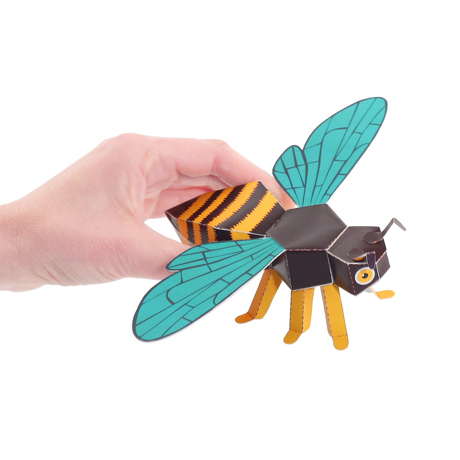 Bienen bewegliches Papierspielzeug