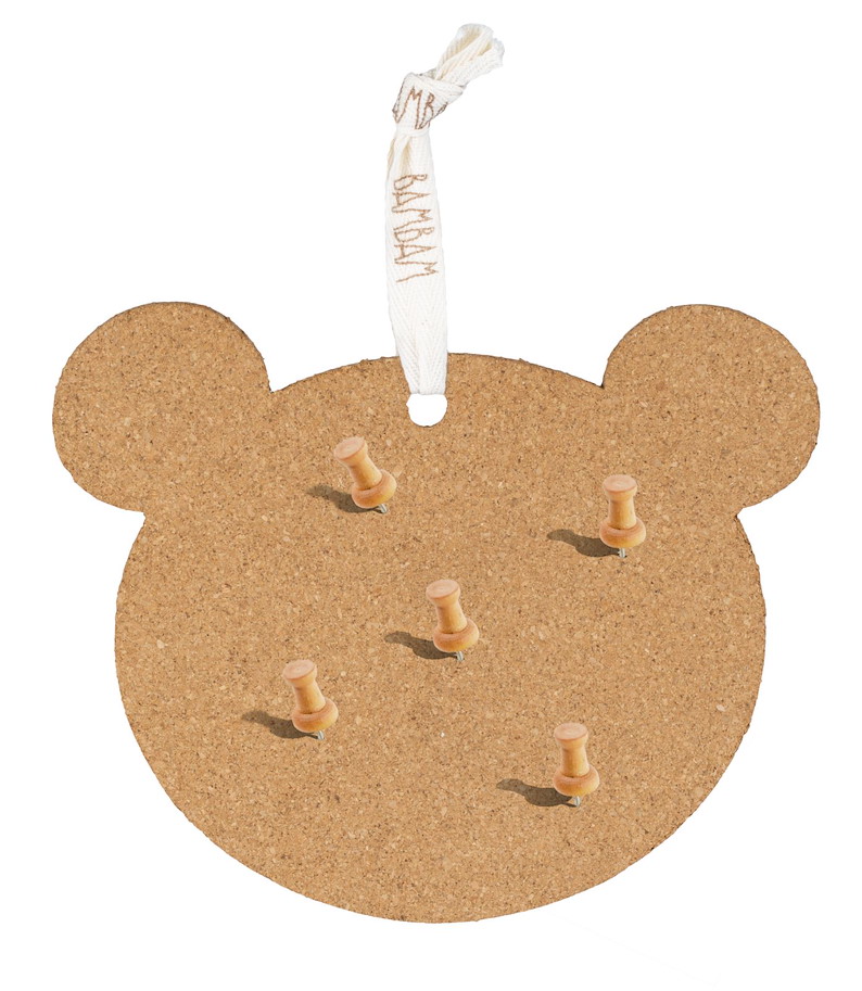 Korkbär Pinnwand mit 5 Pins