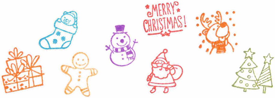 Stempel Weihnachten 8-fach sortiert