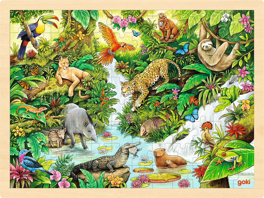 Einlegepuzzle Im Dschungel 96 Teile