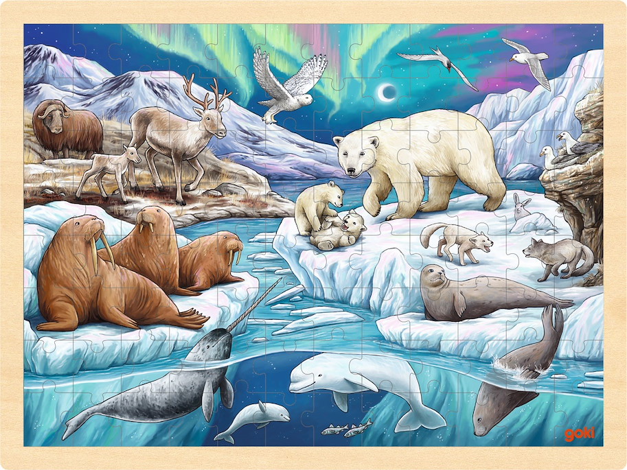 Einlegepuzzle Polarnacht 96 Teile